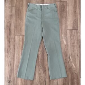 Mens Vintage 70s M&M Green & White Disco Era Pants Size 32x31 Brand Unknown